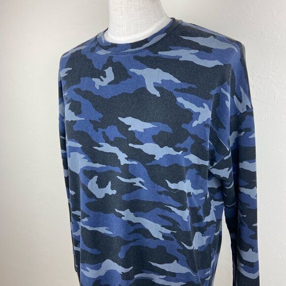 Athleta Studio to Street Printed Sweatshirt - Navy Camo - Picture 3 of 7
